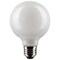6Pk - Satco 4.5w G25 Globe LED 5000K Medium Base White Dimmable - 40w equiv